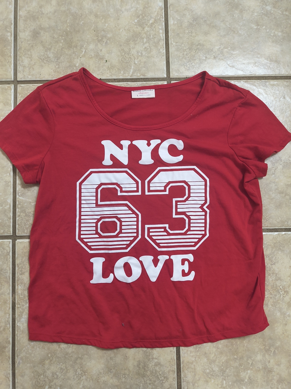 Bobby brooks Red NYC '63 Love Graphic Tee
